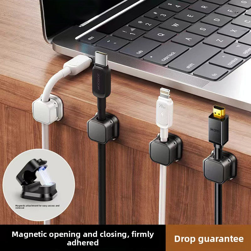 Magnetic Cable Organizer Clips for Desk & Cable Management