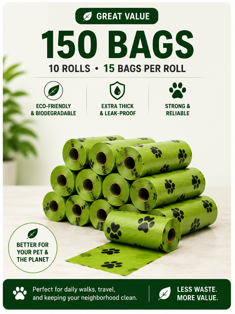 Dog Waste Bag Dispenser with Refill Bags