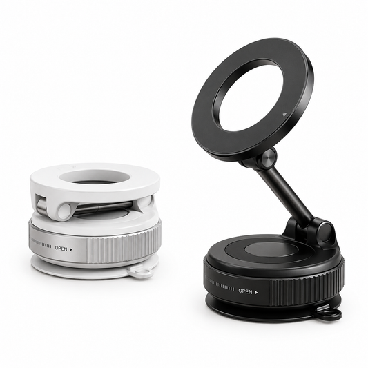Magnetic Car Phone Holder with Suction Cup Mount
